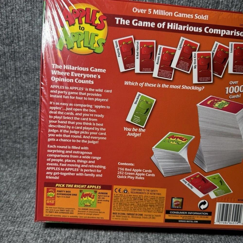 Apples‎ To Apples PARTY BOX The Game Of Hilarious Comparisons! NEW SEALED